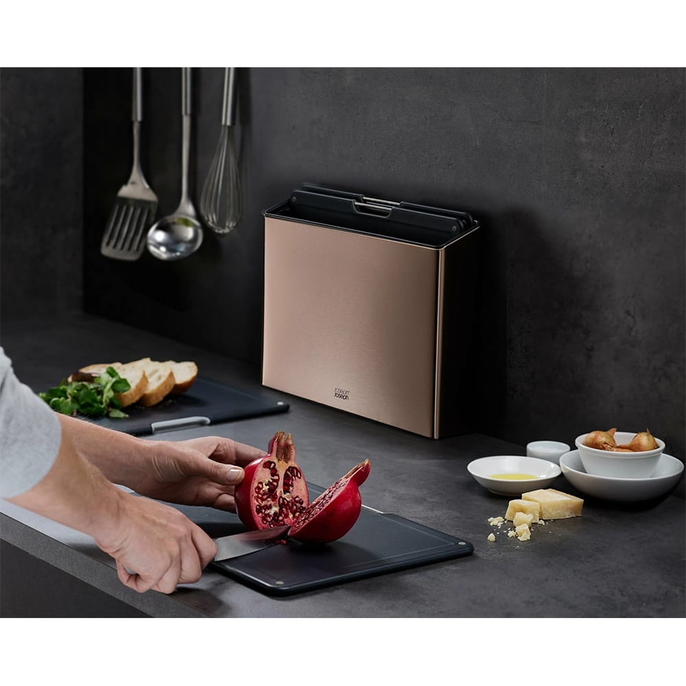 Joseph Joseph Folio Chopping Board Set Steel 4piece in Rose Gold