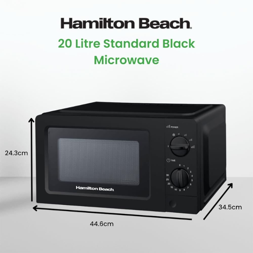 Hamilton Beach HB70T20B 700W 20 Litre Microwave in Black