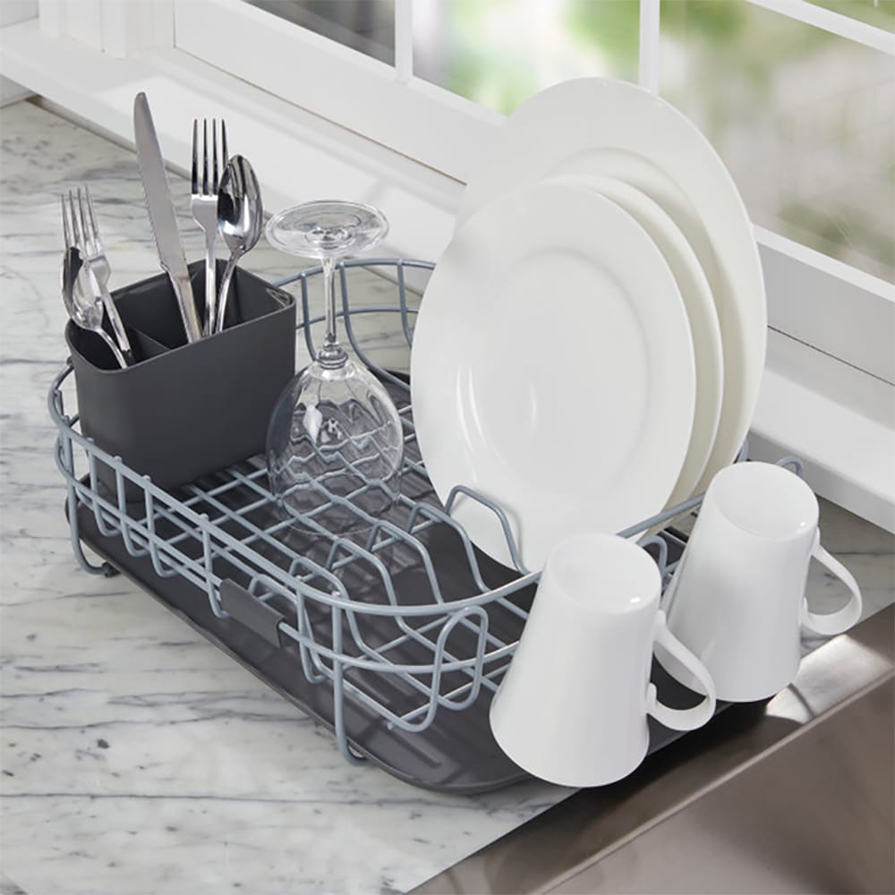 KitchenAid KEG197OSGR Low Profile Dish Dry Rack in Grey